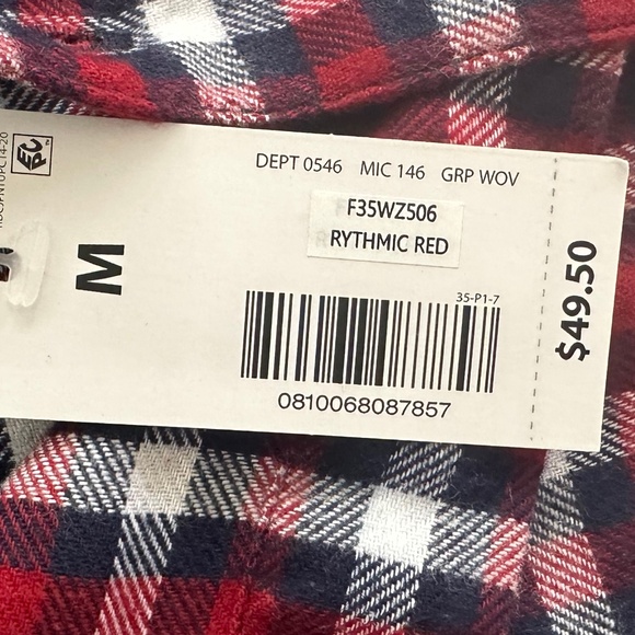 Cremieux Men's Premium Denim Long Sleeve Flannel Shirt Rythmic Red Size … - Picture 8 of 15